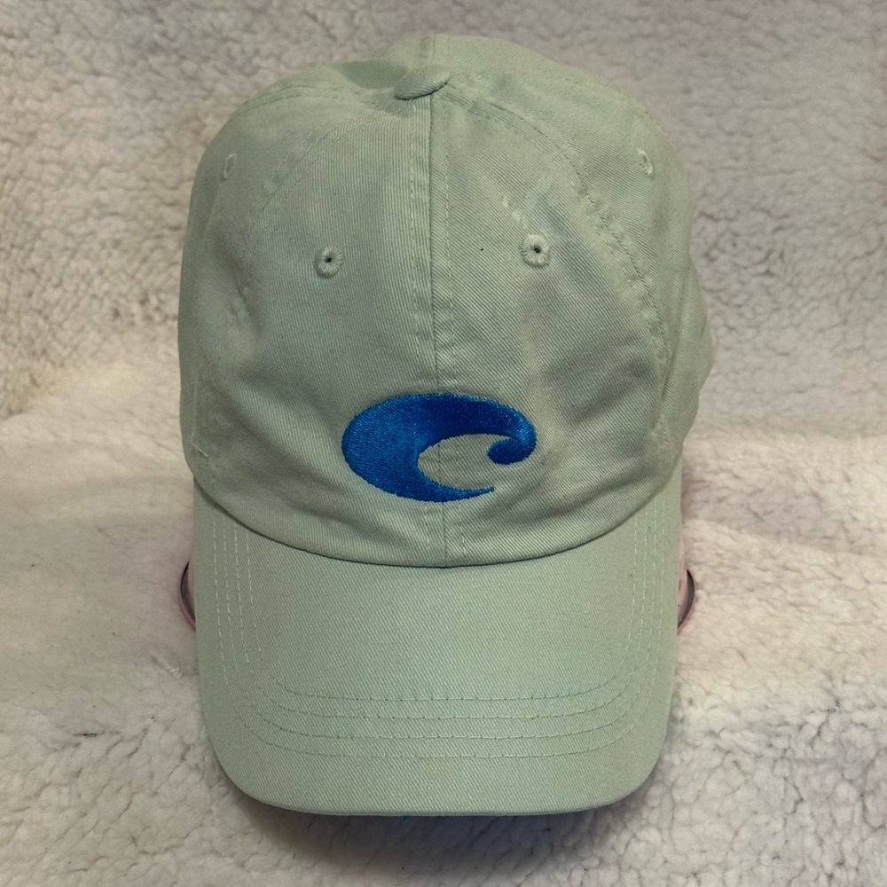 Costa Del Mar Velcro Closure Baseball Cap Embroidered Blue C Letter Logo Green
